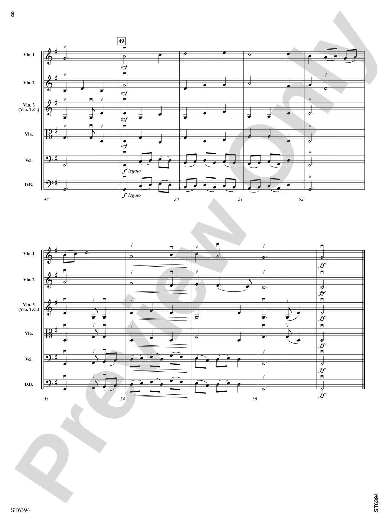 Pavane and La Volta: String Orchestra Conductor Score & Parts
