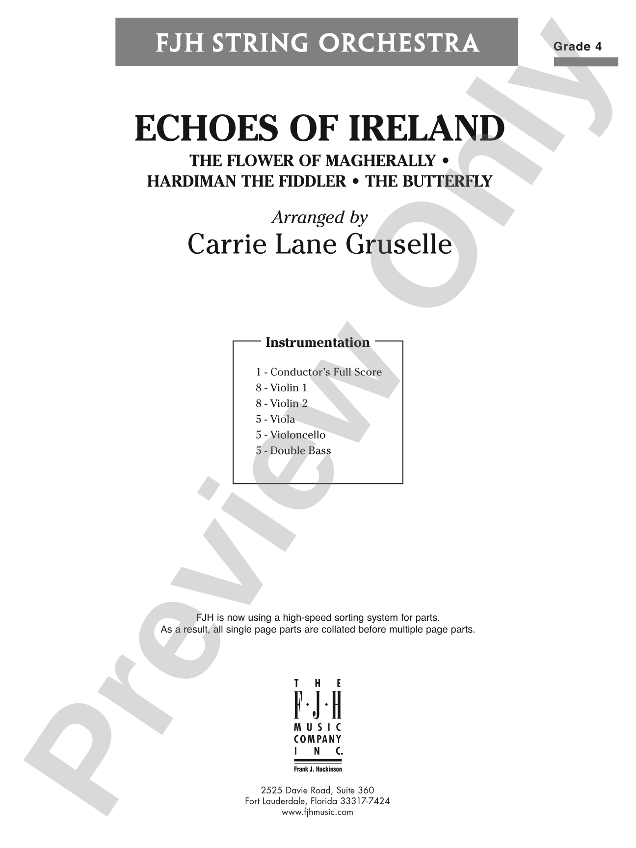 Echoes of Ireland: String Orchestra Conductor Score & Parts