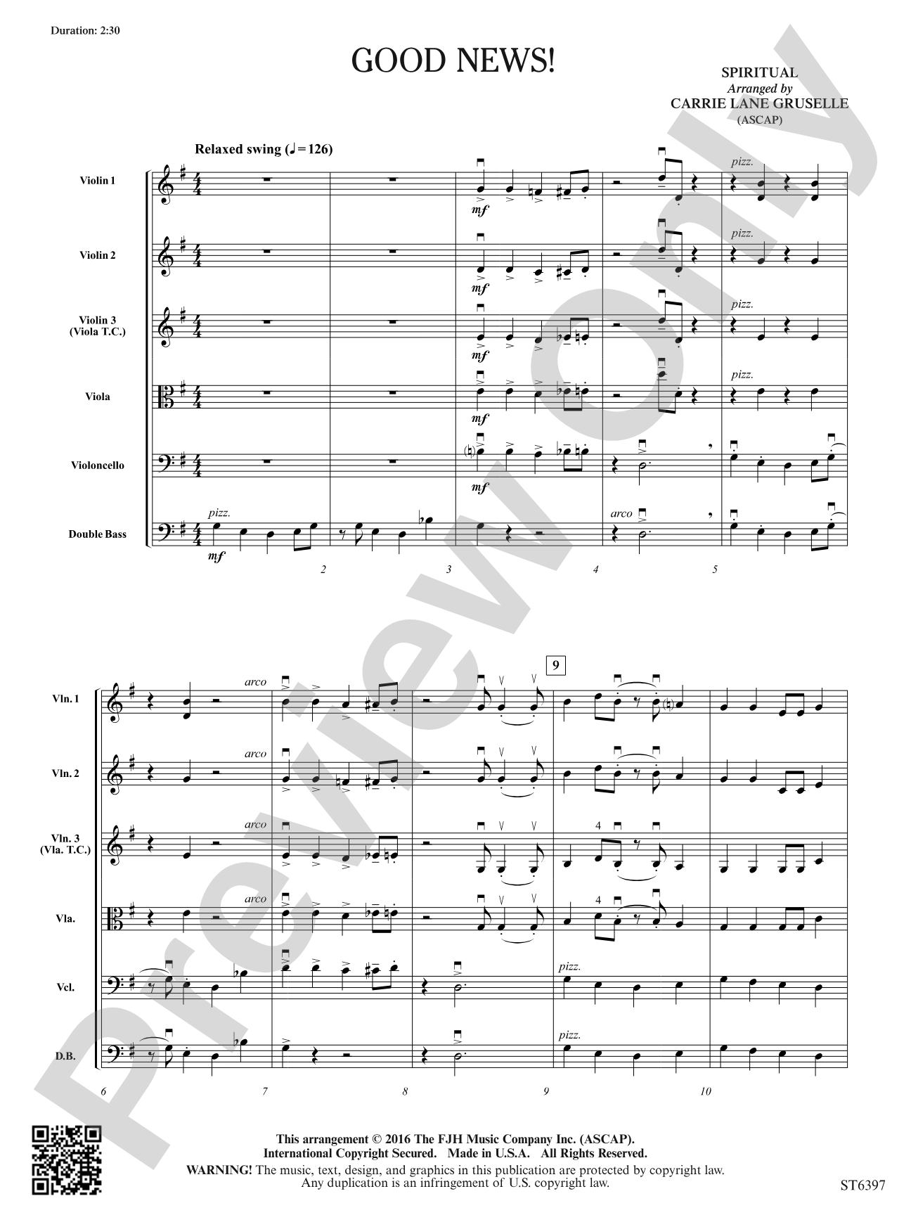 Good News!: String Orchestra Conductor Score & Parts