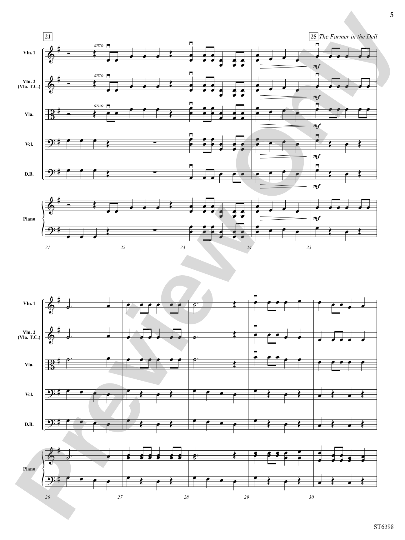 Fiddling Farmers: String Orchestra Conductor Score & Parts