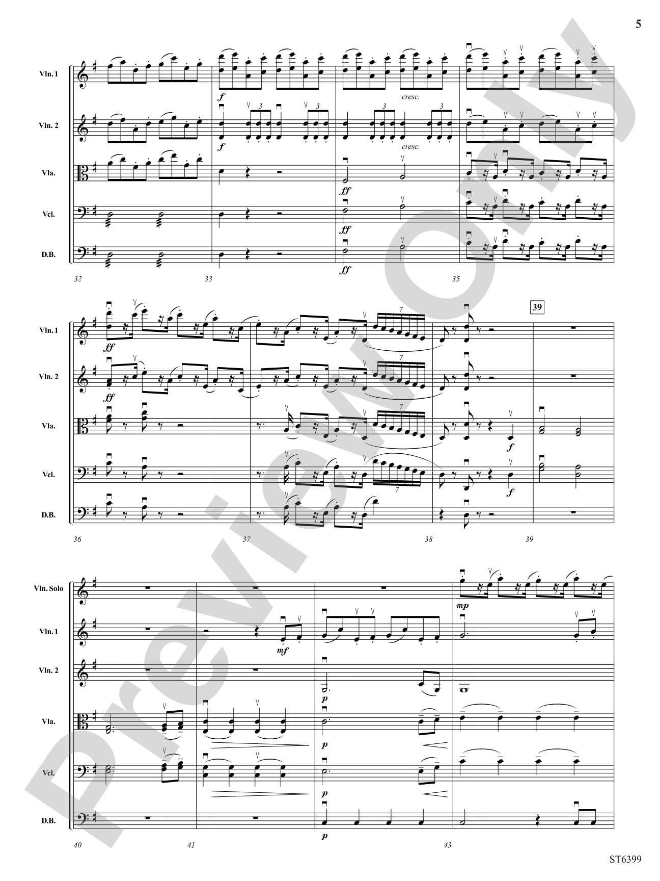 Allegro Con Brio from Symphony No. 8 (First Movement): String Orchestra Conductor Score & Parts
