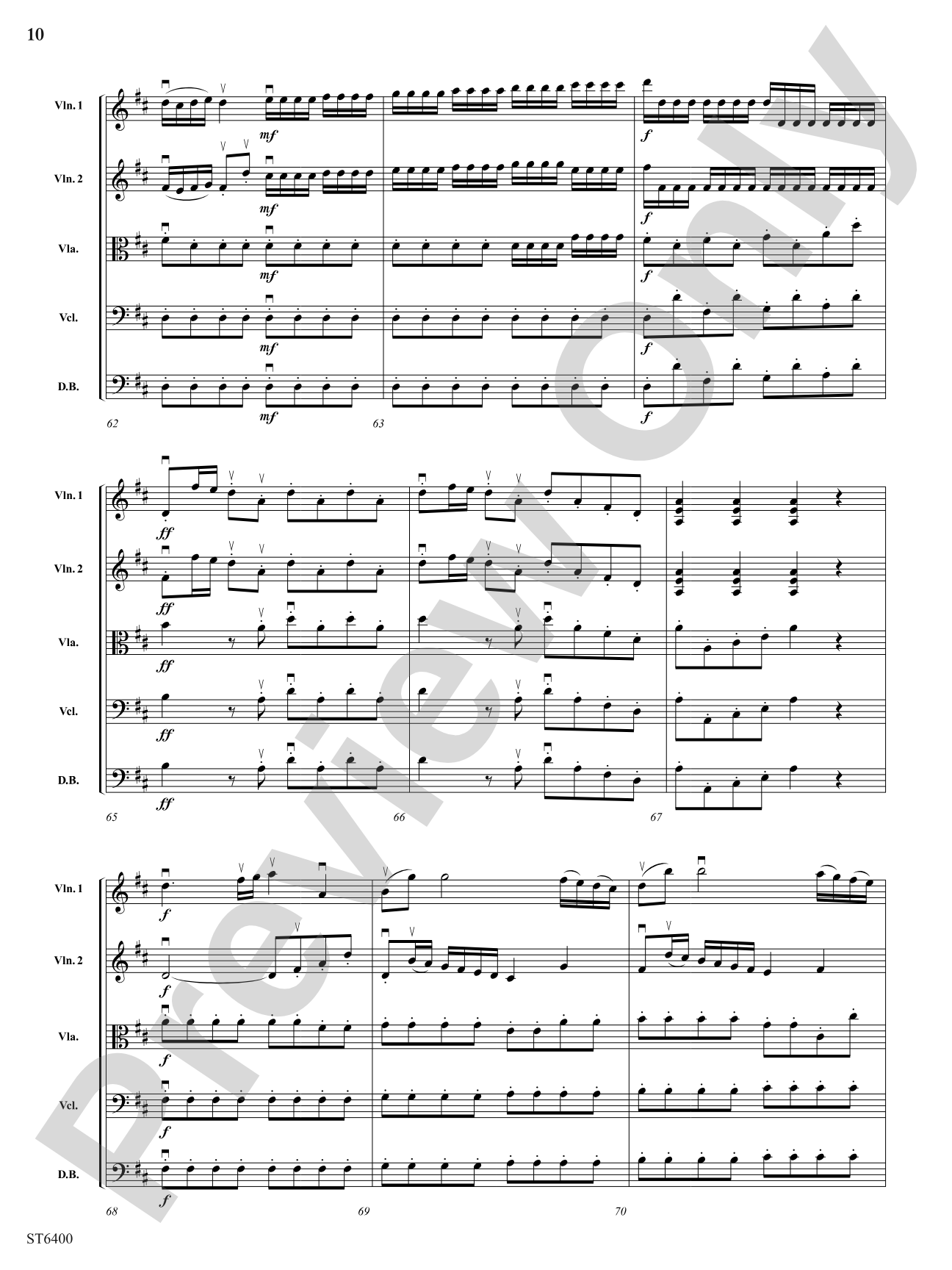 Presto from Symphony No. 1 (First Movement): String Orchestra Conductor Score & Parts