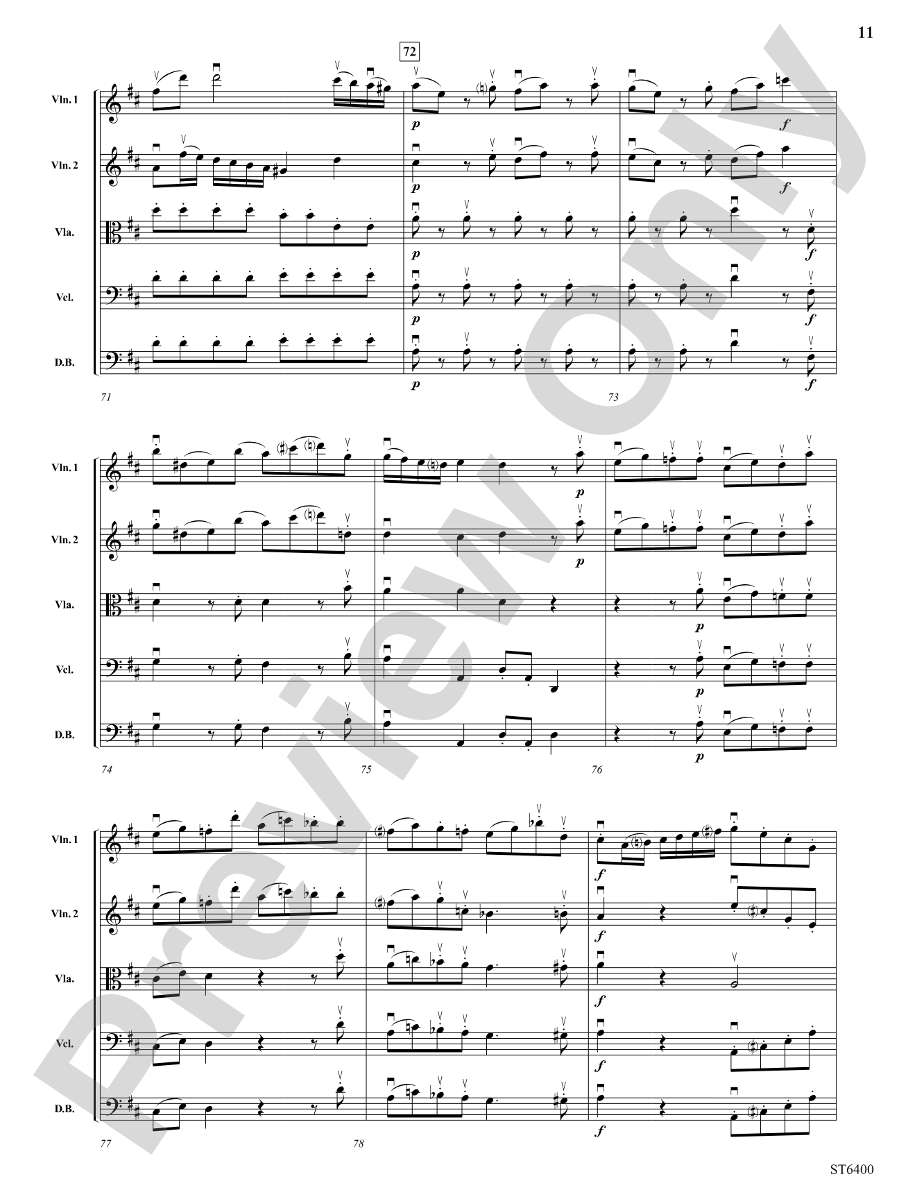 Presto from Symphony No. 1 (First Movement): String Orchestra Conductor Score & Parts