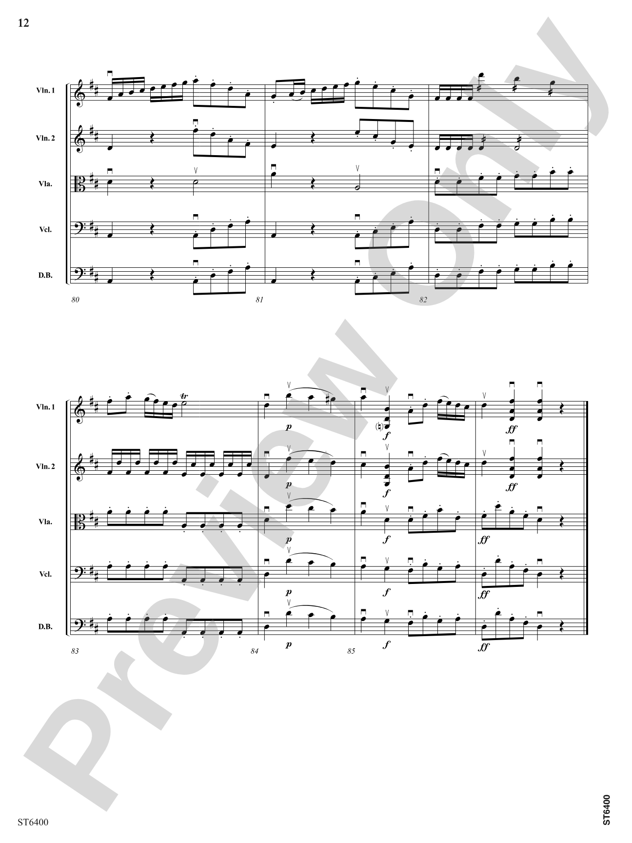 Presto from Symphony No. 1 (First Movement): String Orchestra Conductor Score & Parts