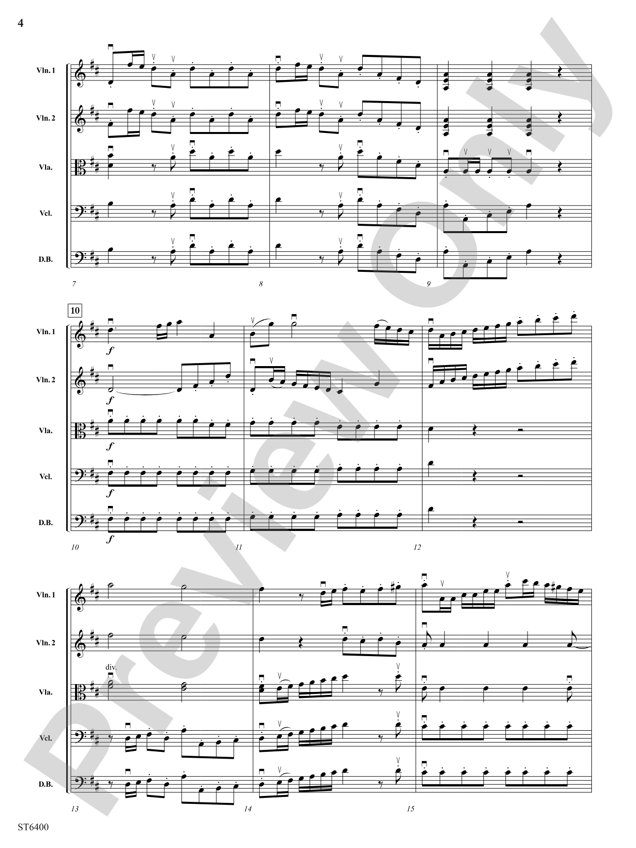 Presto from Symphony No. 1 (First Movement): String Orchestra Conductor Score & Parts