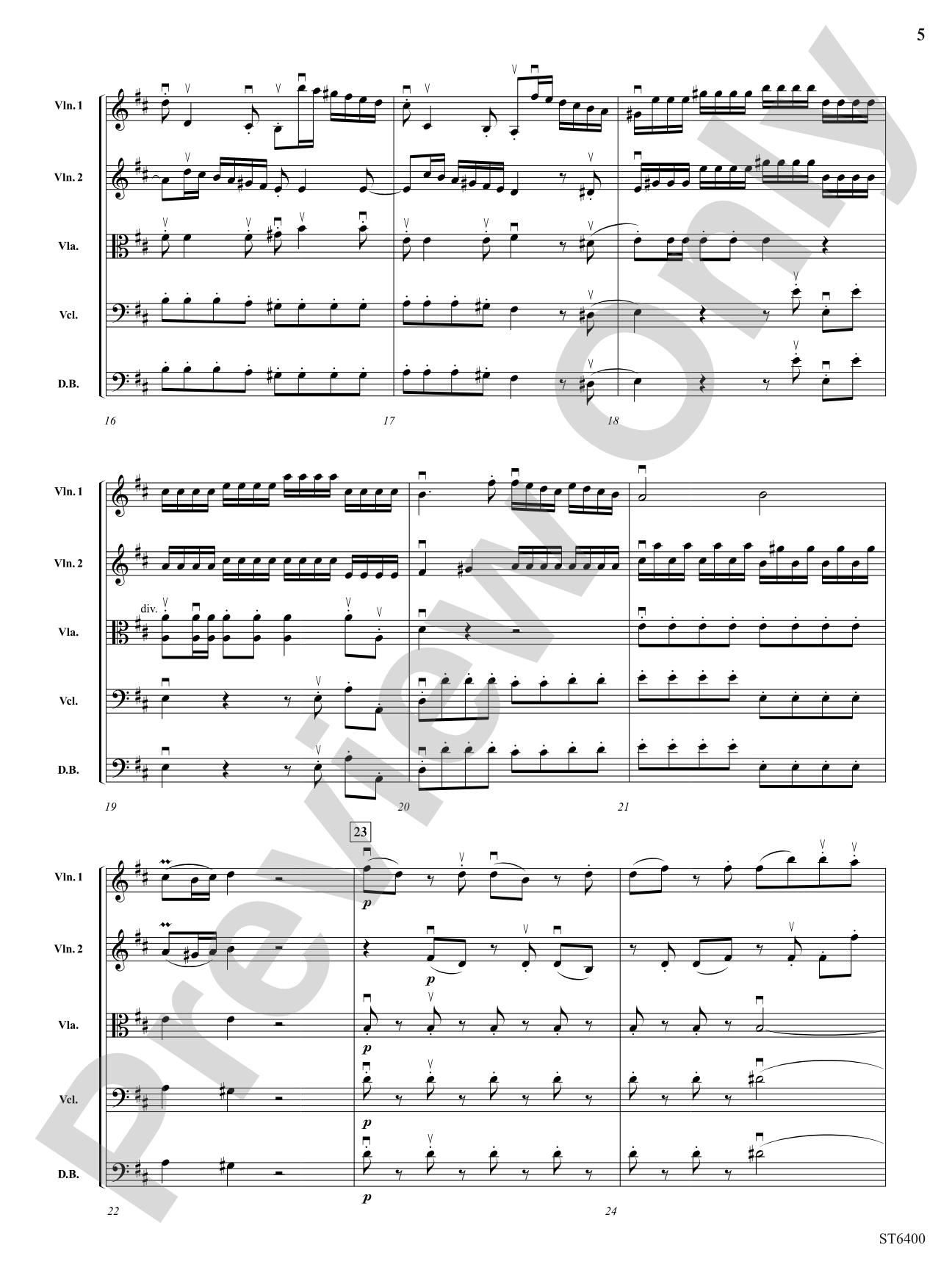 Presto from Symphony No. 1 (First Movement): String Orchestra Conductor Score & Parts
