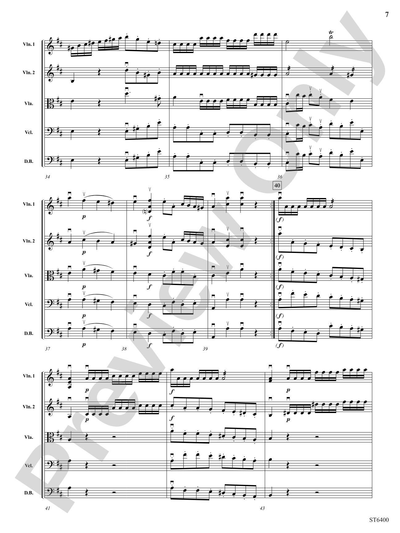 Presto from Symphony No. 1 (First Movement): String Orchestra Conductor Score & Parts