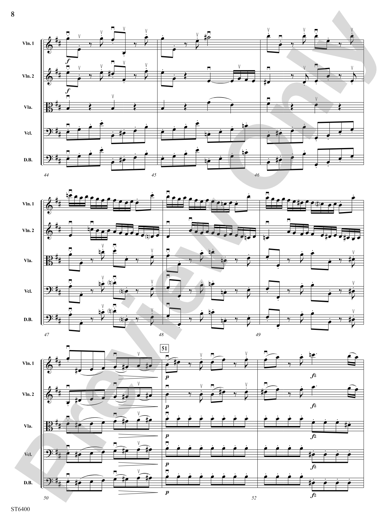 Presto from Symphony No. 1 (First Movement): String Orchestra Conductor Score & Parts