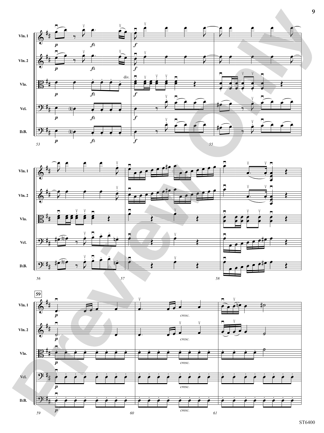 Presto from Symphony No. 1 (First Movement): String Orchestra Conductor Score & Parts