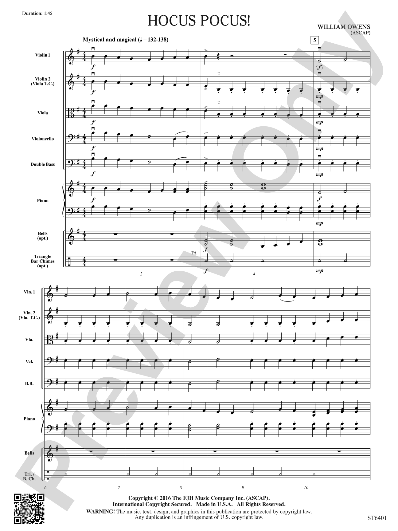Hocus Pocus!: String Orchestra Conductor Score & Parts