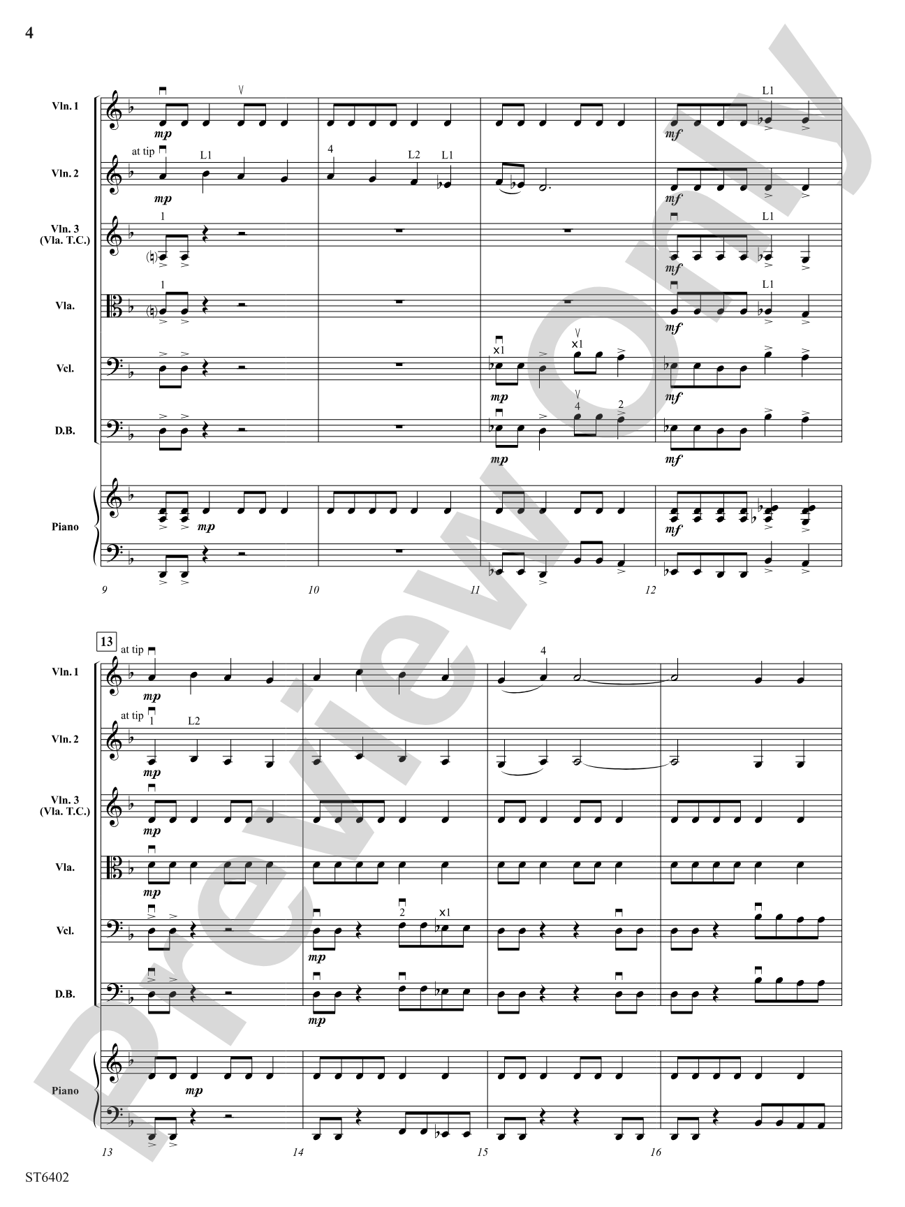 Fire in the Bow: String Orchestra Conductor Score & Parts