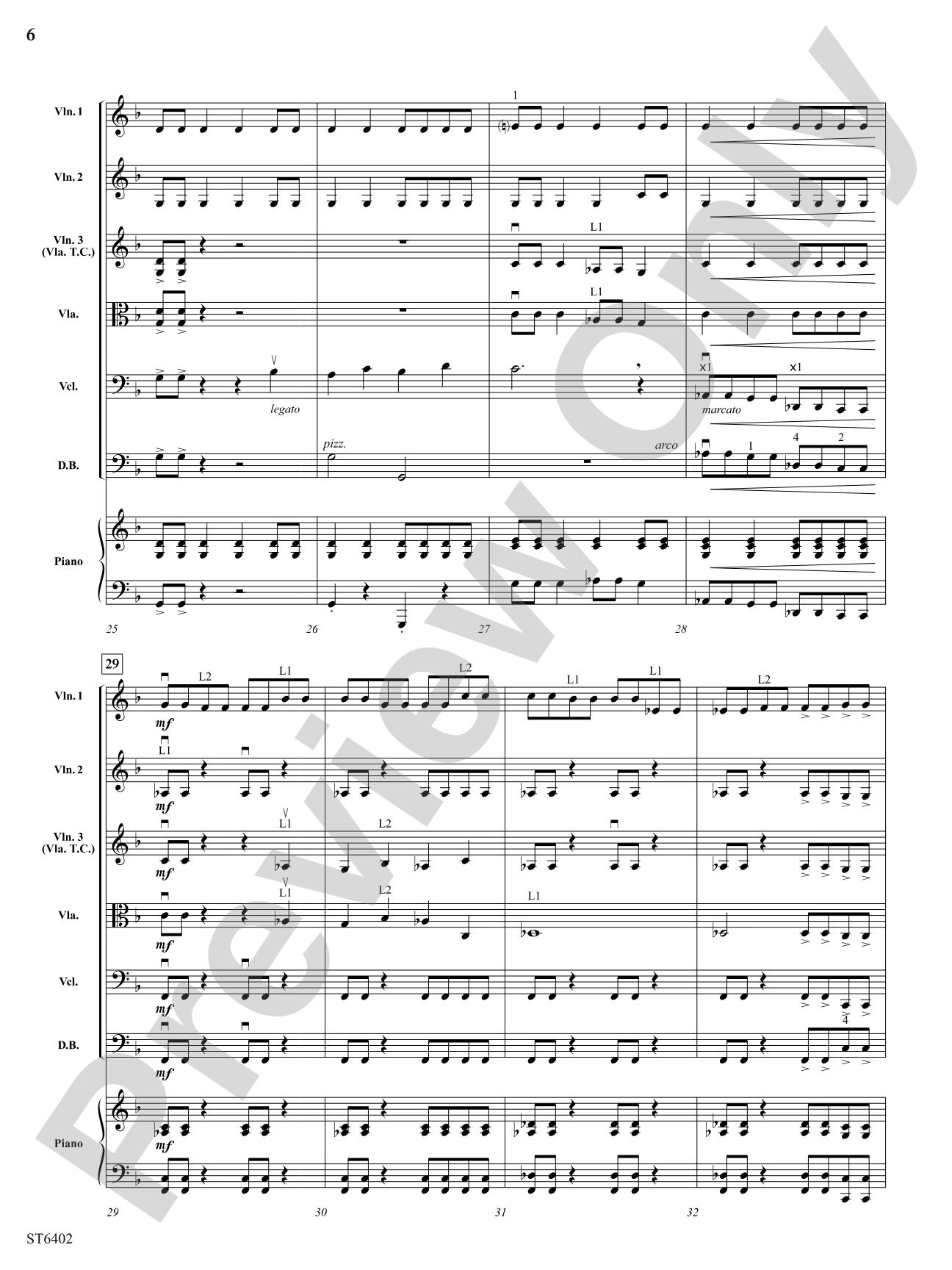 Fire in the Bow: String Orchestra Conductor Score & Parts