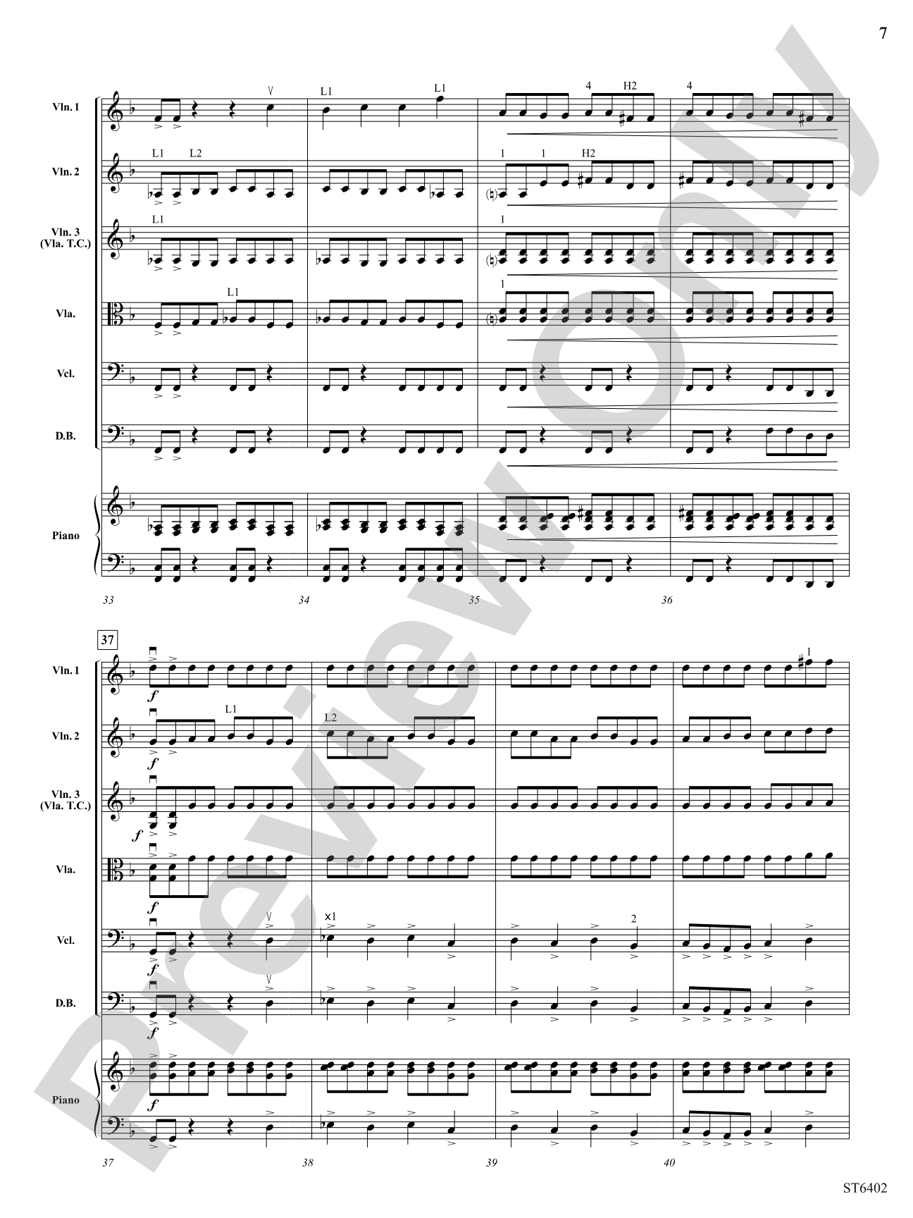 Fire in the Bow: String Orchestra Conductor Score & Parts