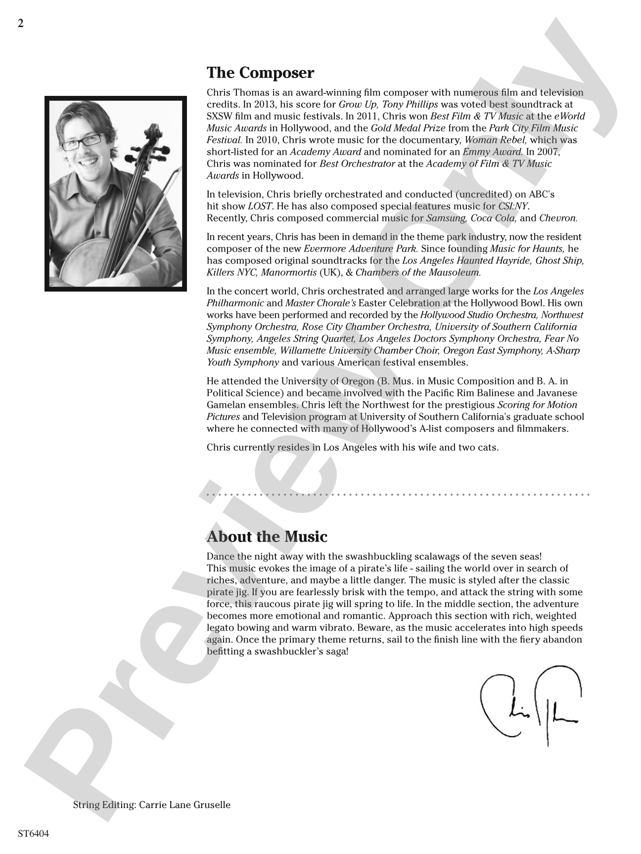 Swashbucklers Saga: String Orchestra Conductor Score & Parts