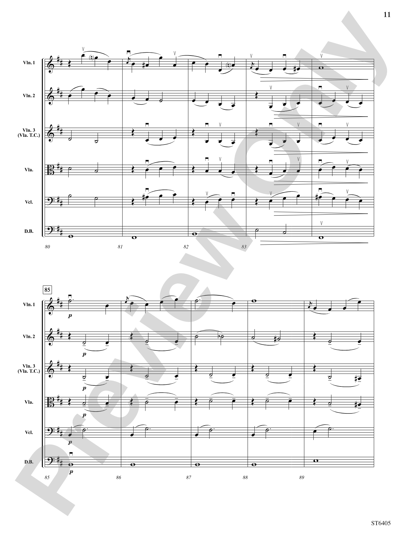 Rainfall in Vernazza: String Orchestra Conductor Score & Parts