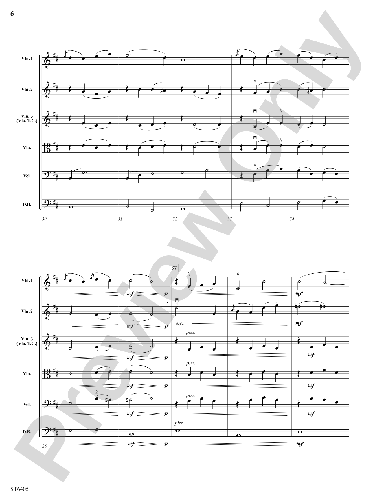 Rainfall in Vernazza: String Orchestra Conductor Score & Parts