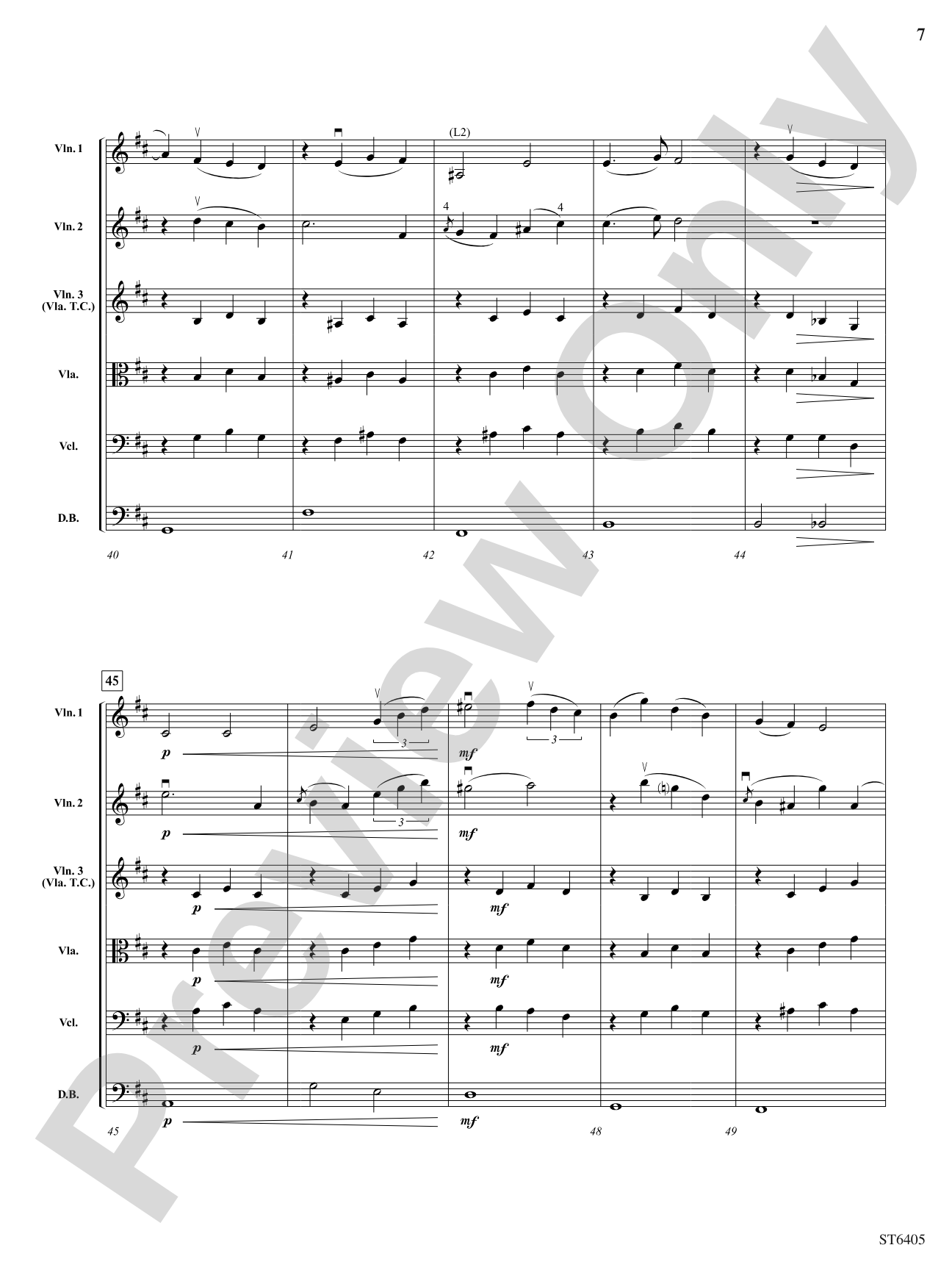 Rainfall in Vernazza: String Orchestra Conductor Score & Parts