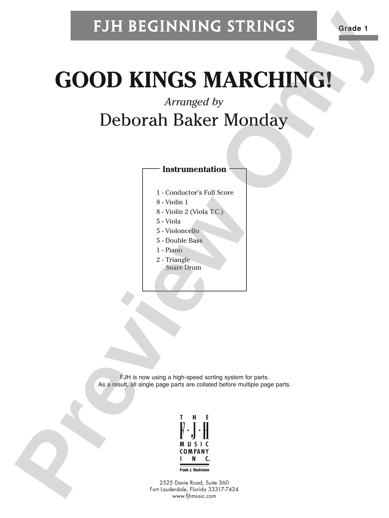 Good Kings Marching!: String Orchestra Conductor Score & Parts