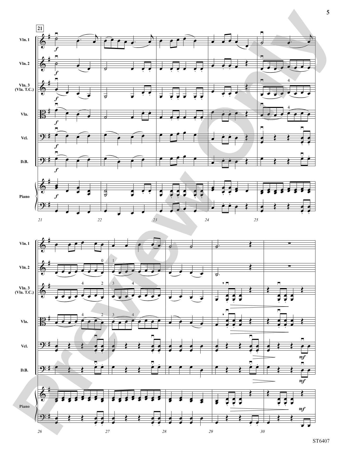Simple Gifts: String Orchestra Conductor Score & Parts