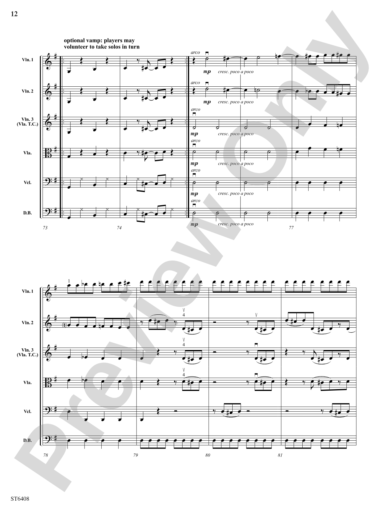 Apple Seed in My Banana: String Orchestra Conductor Score & Parts