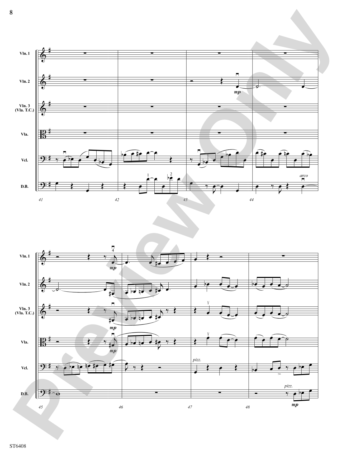 Apple Seed in My Banana: String Orchestra Conductor Score & Parts