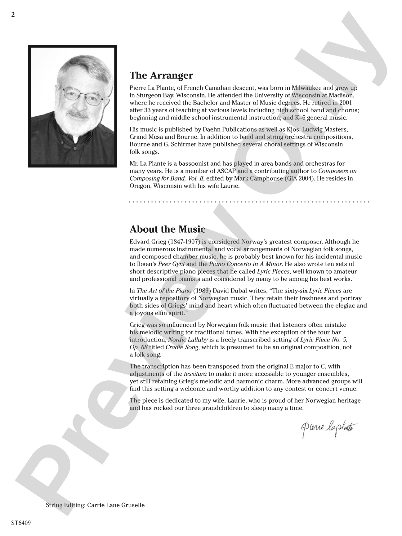 A Nordic Lullaby: String Orchestra Conductor Score & Parts