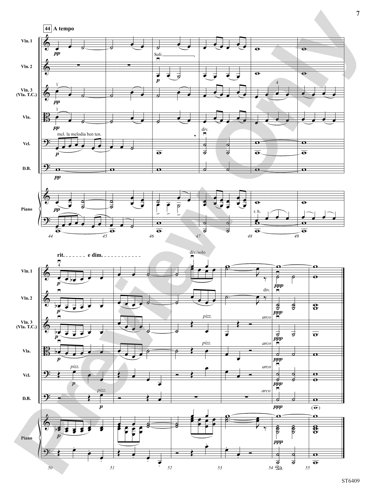 A Nordic Lullaby: String Orchestra Conductor Score & Parts