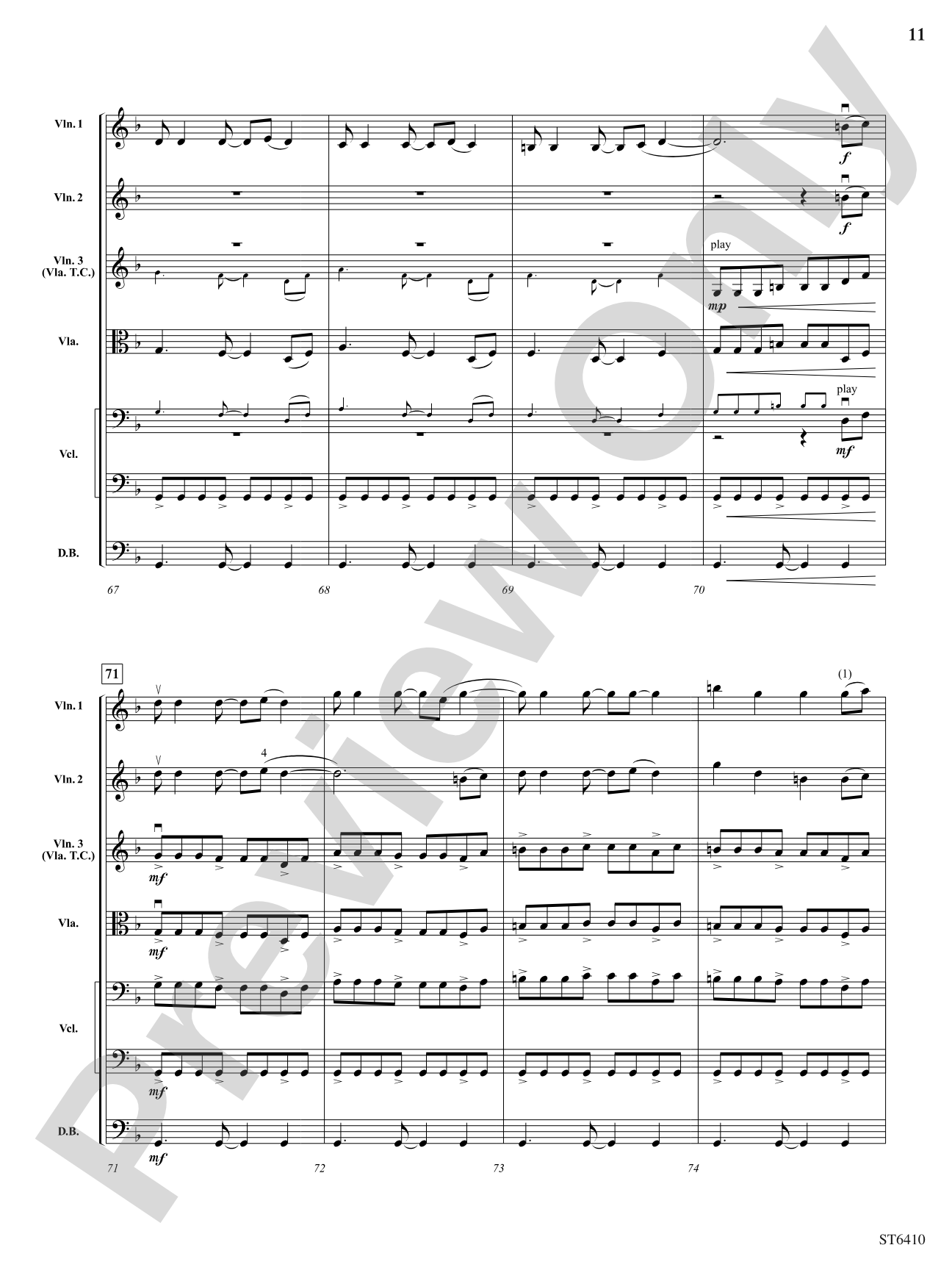 Blue Mountain: String Orchestra Conductor Score & Parts