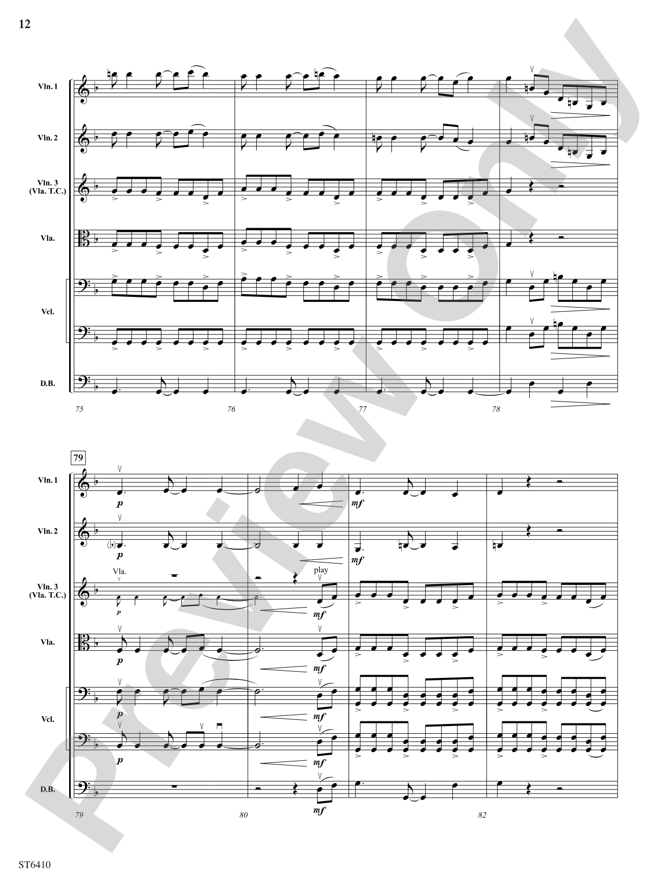 Blue Mountain: String Orchestra Conductor Score & Parts
