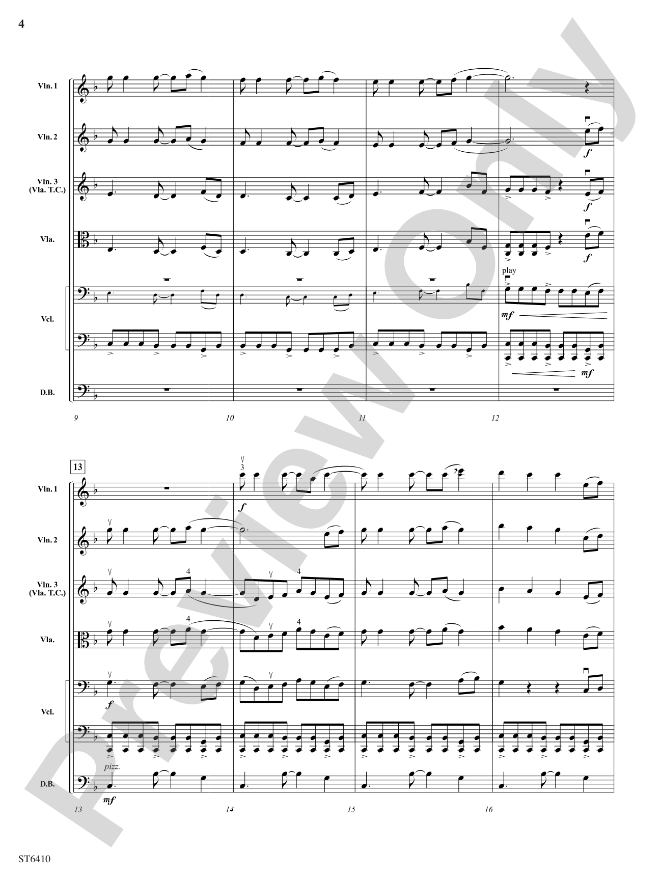 Blue Mountain: String Orchestra Conductor Score & Parts
