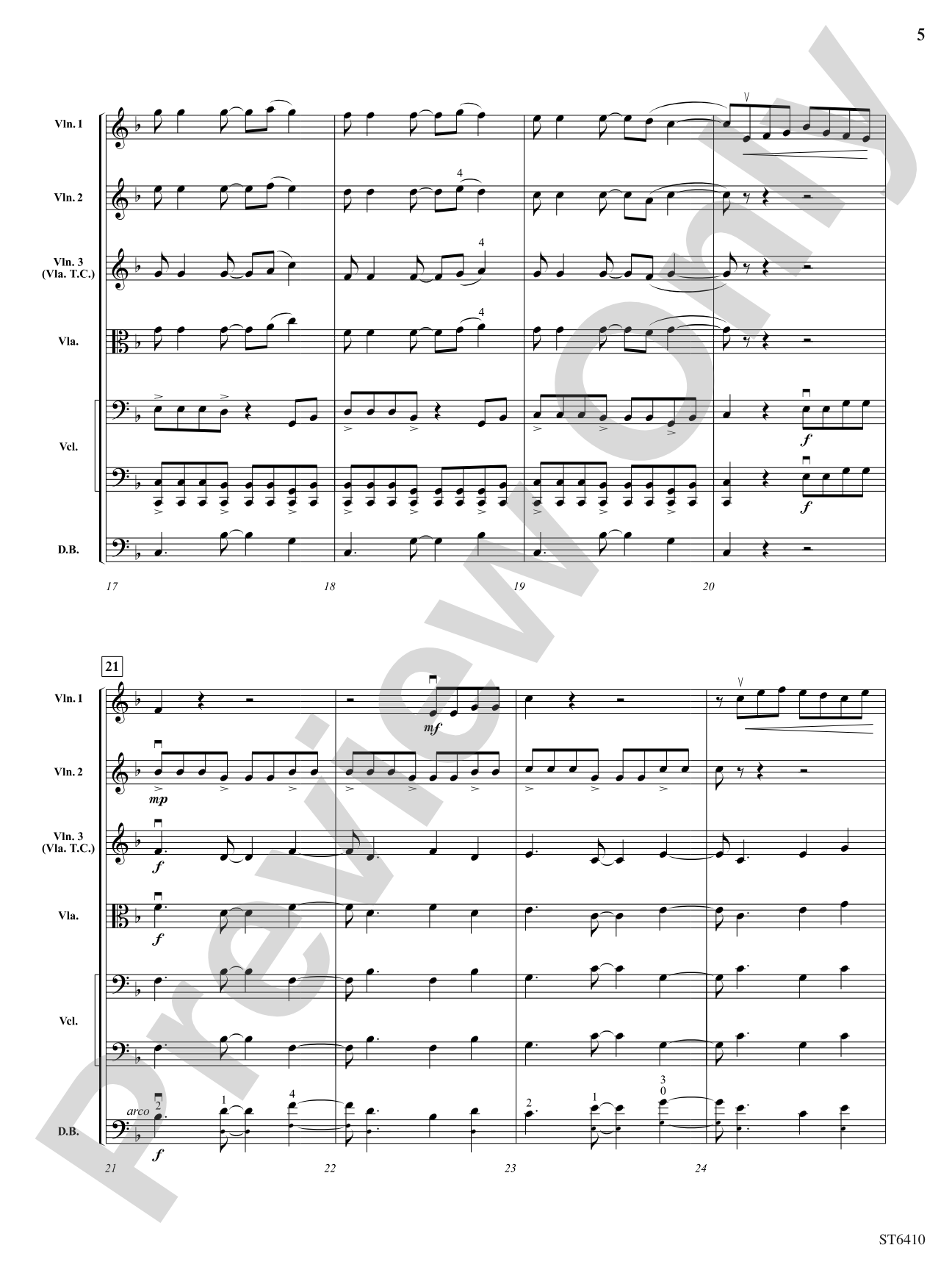 Blue Mountain: String Orchestra Conductor Score & Parts