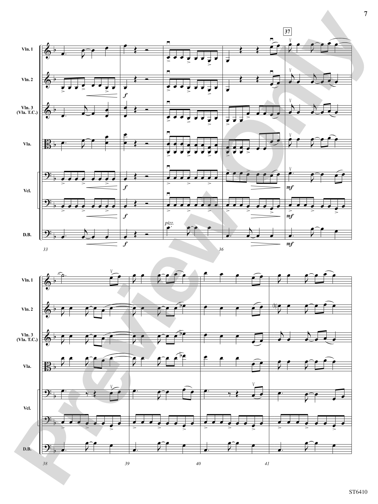 Blue Mountain: String Orchestra Conductor Score & Parts