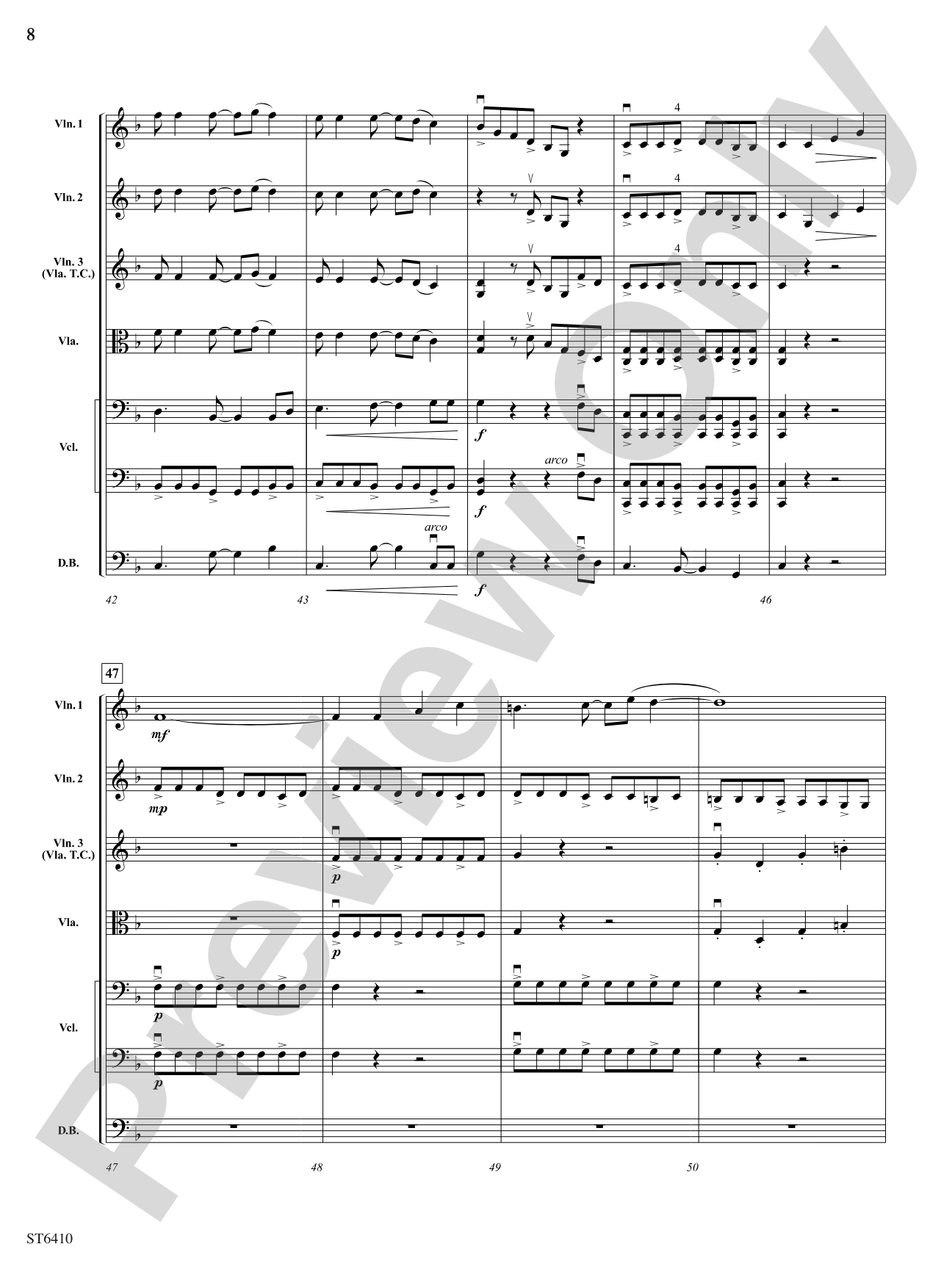 Blue Mountain: String Orchestra Conductor Score & Parts