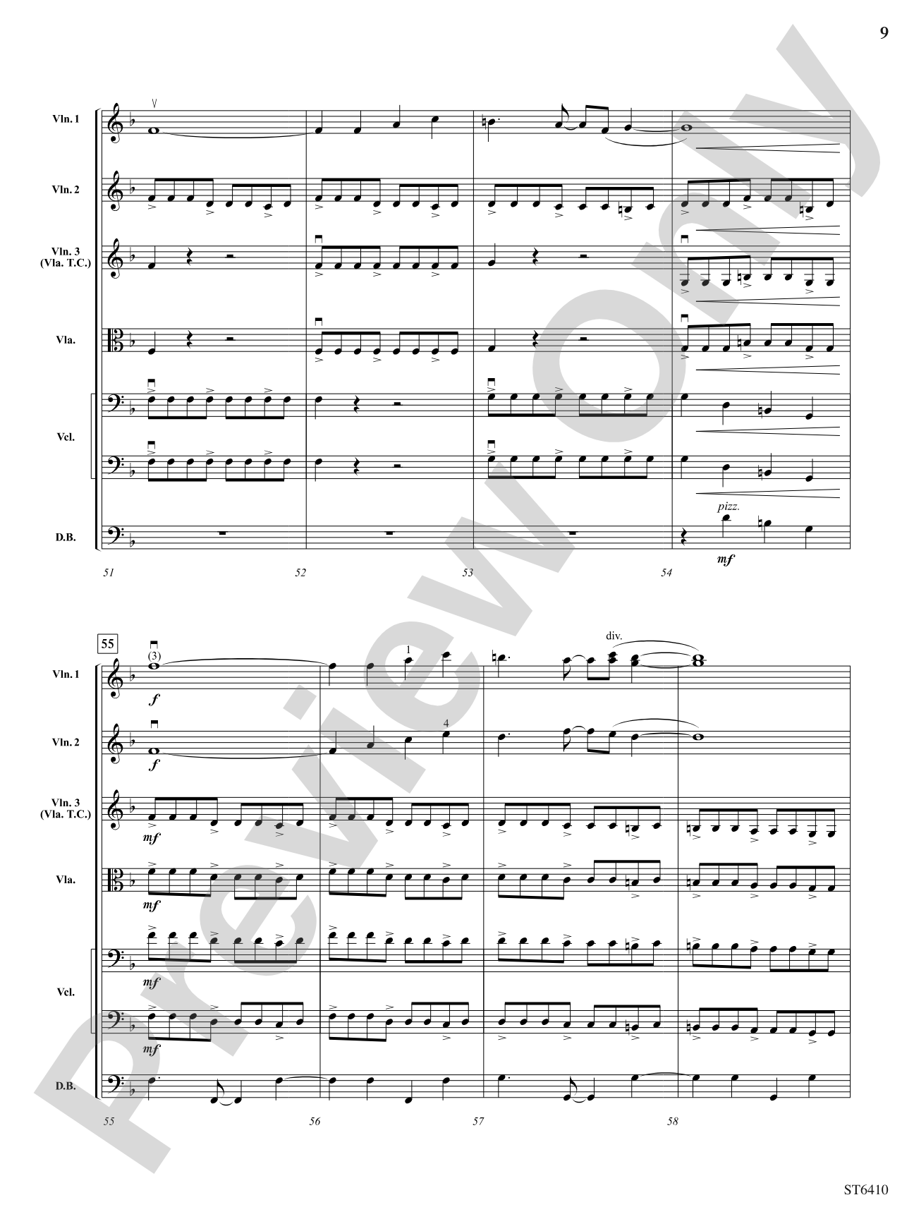 Blue Mountain: String Orchestra Conductor Score & Parts