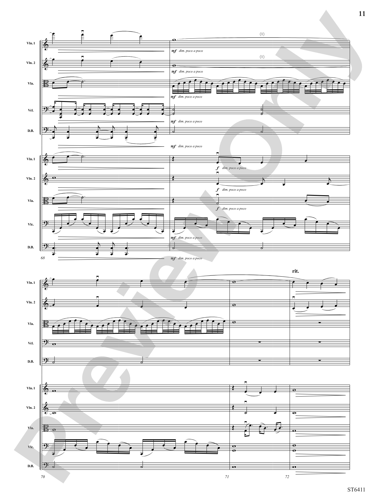 A Moment for Peace: String Orchestra Conductor Score & Parts