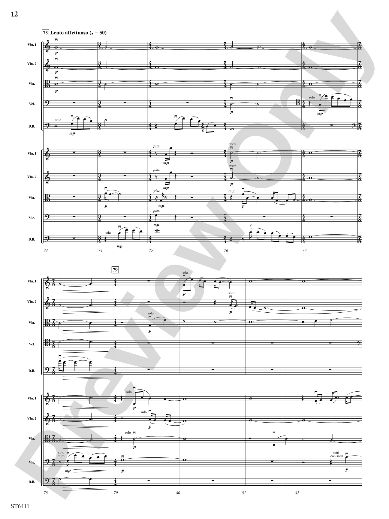 A Moment for Peace: String Orchestra Conductor Score & Parts