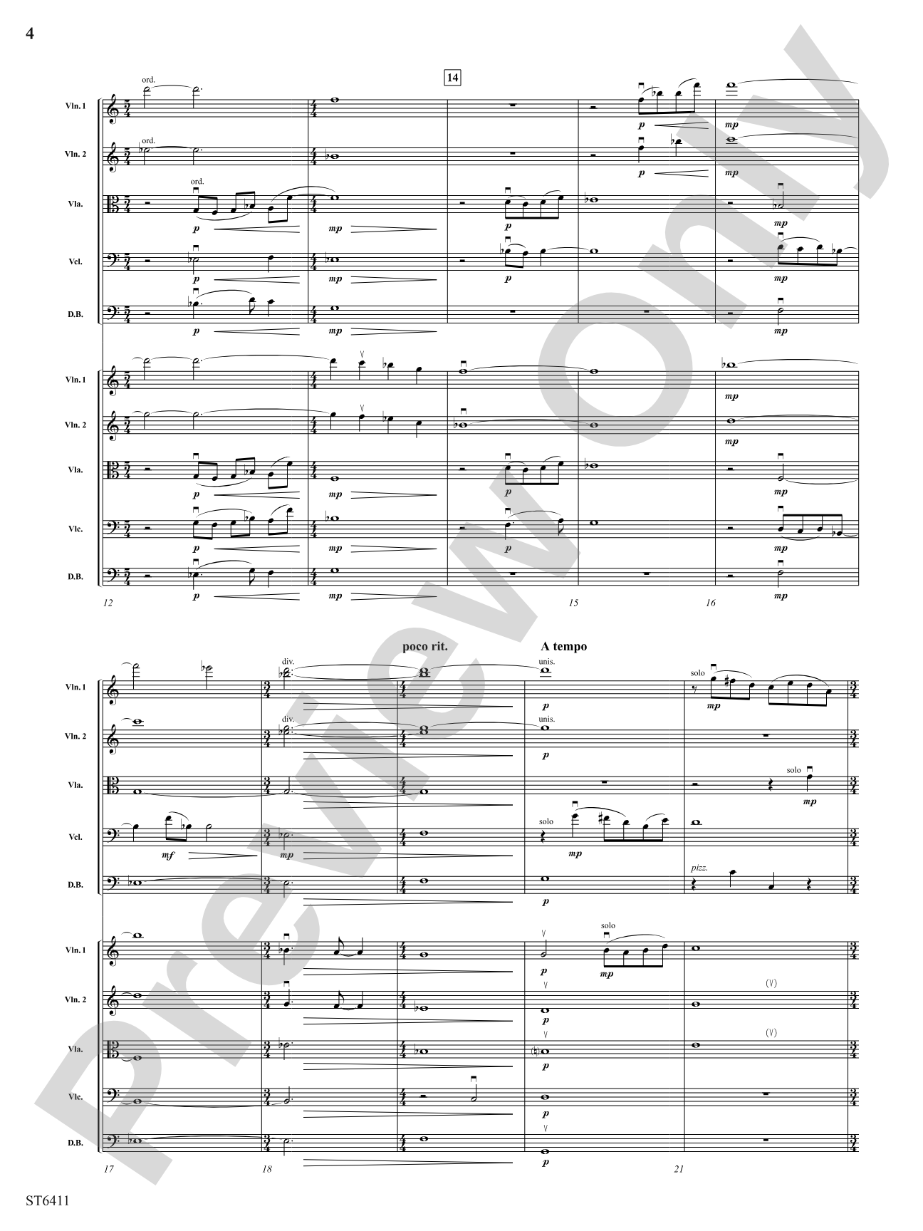 A Moment for Peace: String Orchestra Conductor Score & Parts
