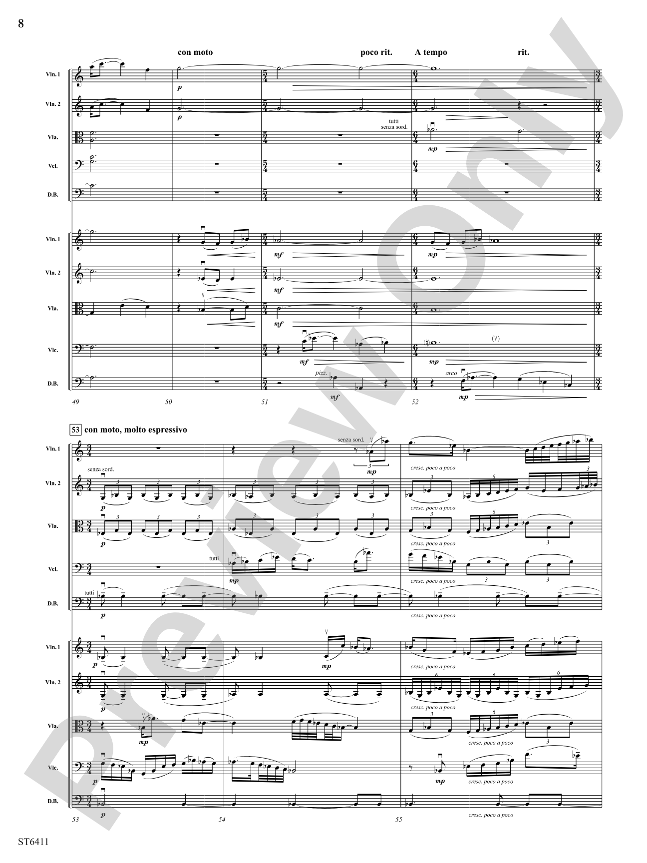 A Moment for Peace: String Orchestra Conductor Score & Parts