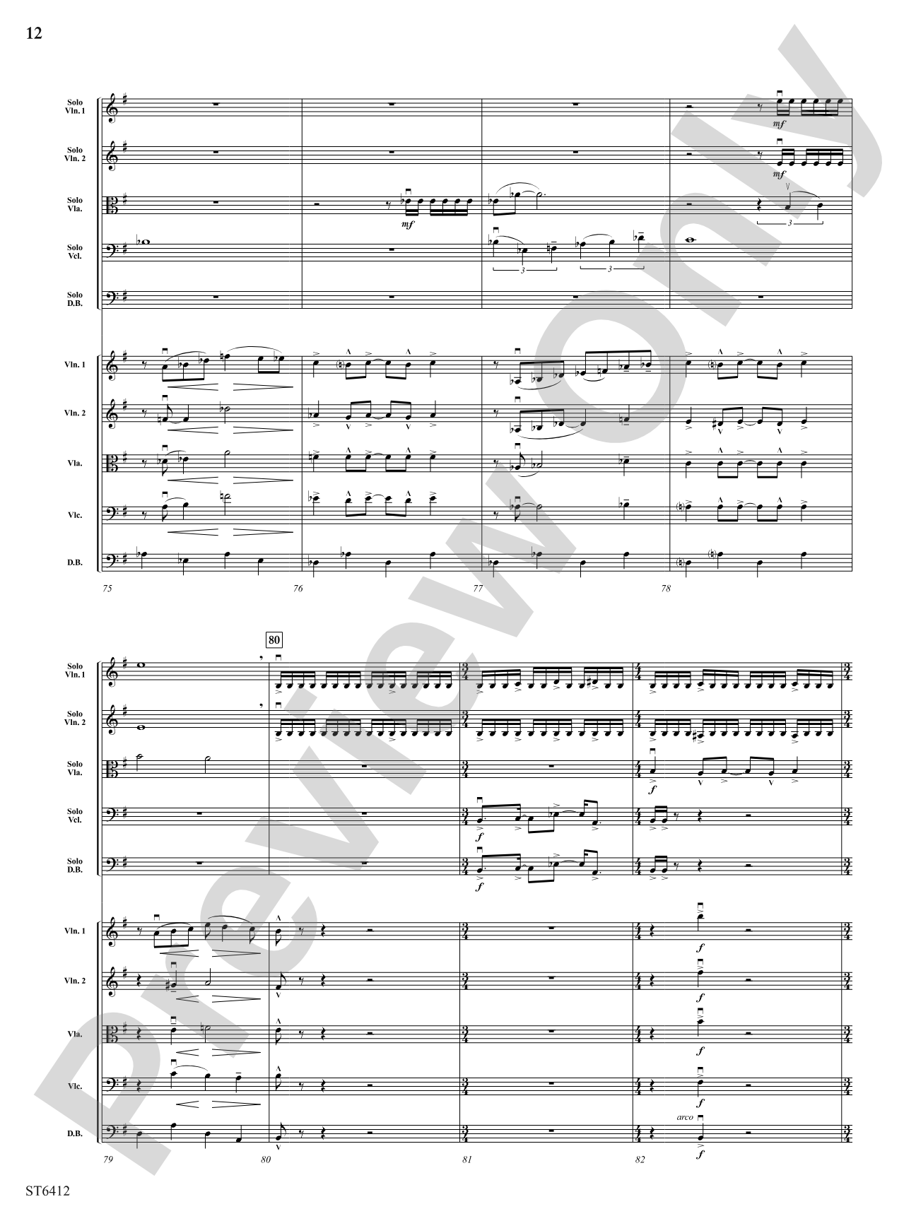Urban Concerto Grosso: String Orchestra Conductor Score & Parts