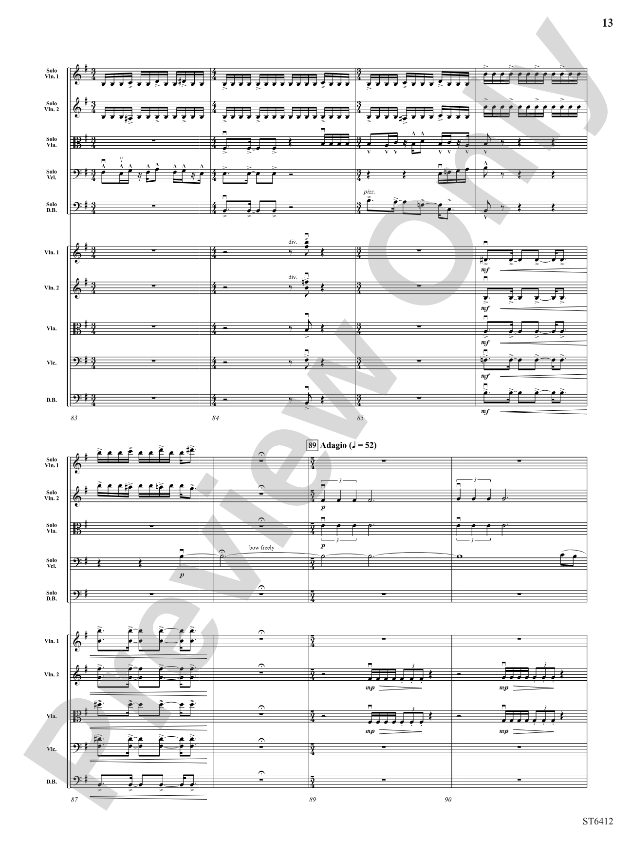 Urban Concerto Grosso: String Orchestra Conductor Score & Parts