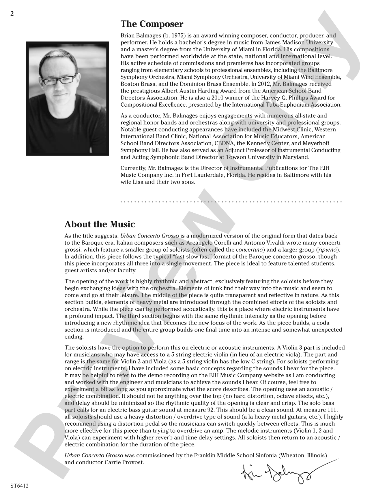 Urban Concerto Grosso: String Orchestra Conductor Score & Parts