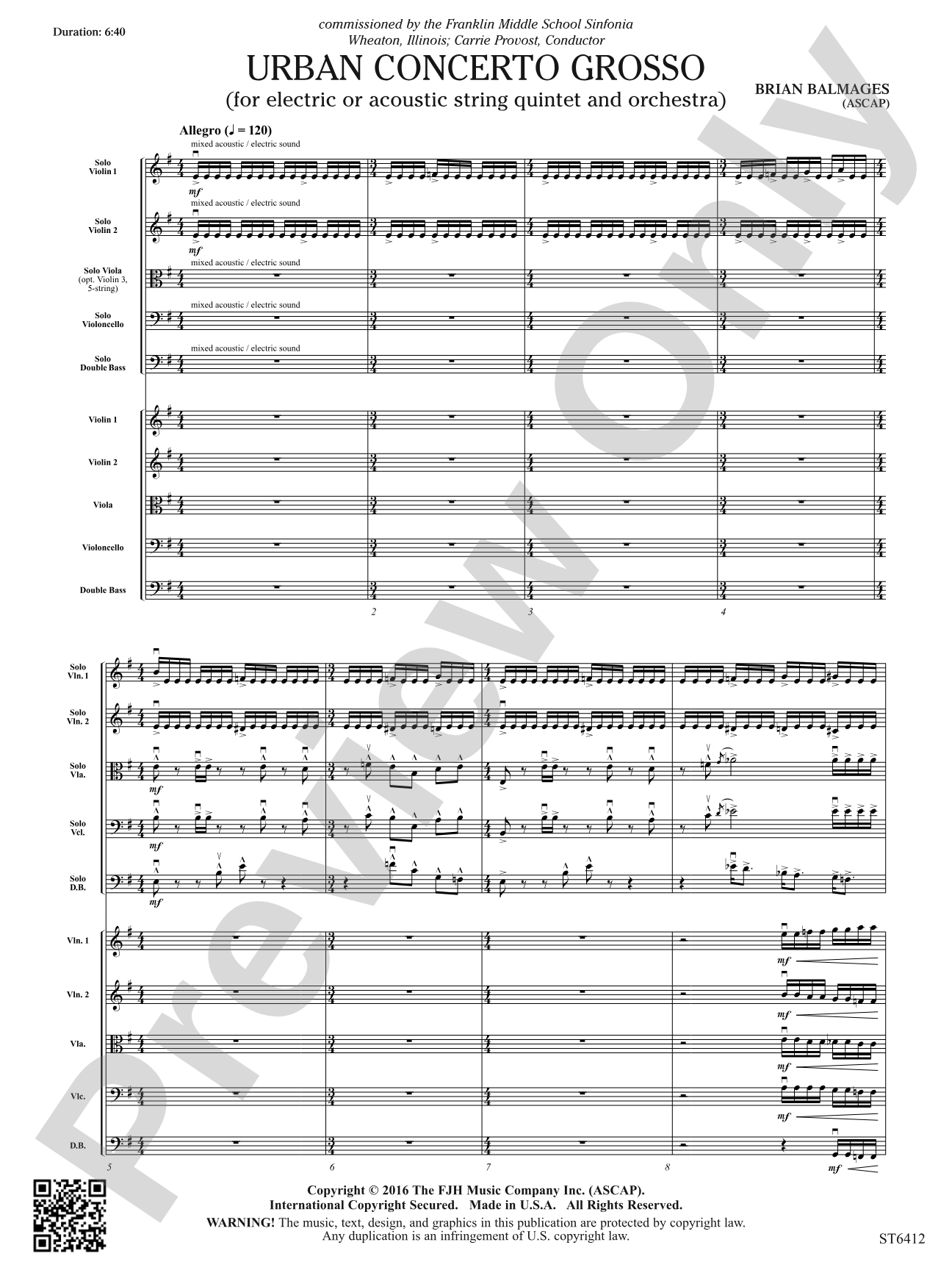 Urban Concerto Grosso: String Orchestra Conductor Score & Parts