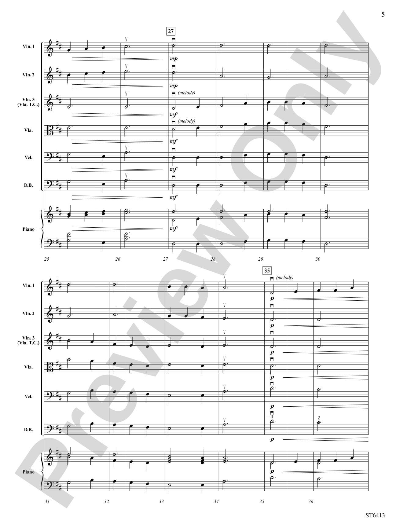 Gap of Dunloe: String Orchestra Conductor Score & Parts