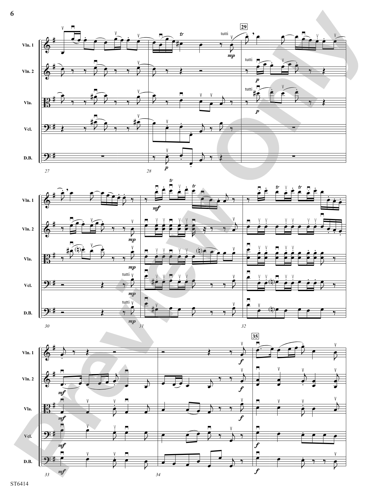 Puicinella: String Orchestra Conductor Score & Parts