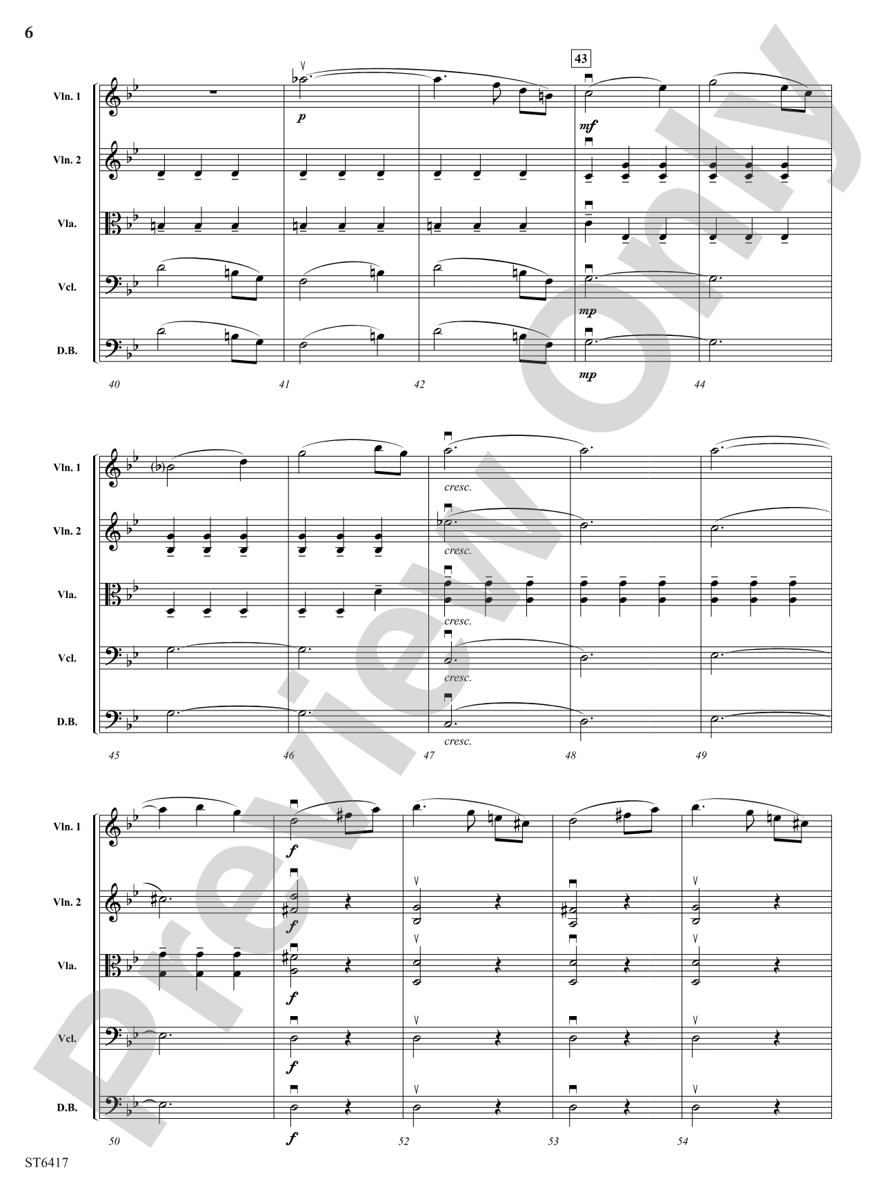 Menuetto From Symphony No 5: String Orchestra Conductor Score & Parts