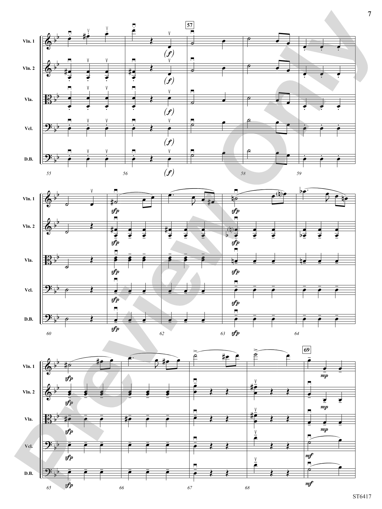 Menuetto From Symphony No 5: String Orchestra Conductor Score & Parts