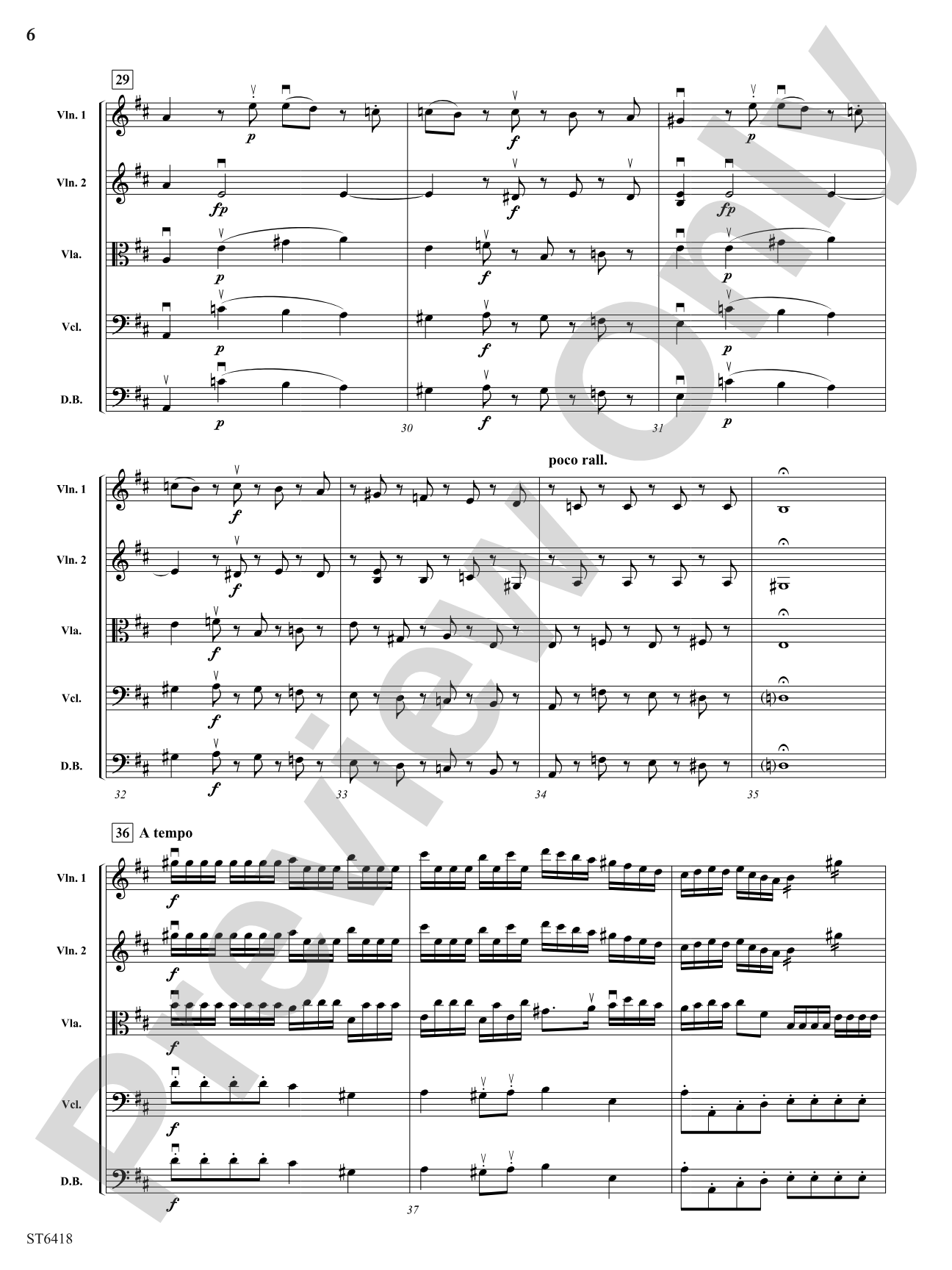 Allegro from Serenade No 1 in D: String Orchestra Conductor Score & Parts