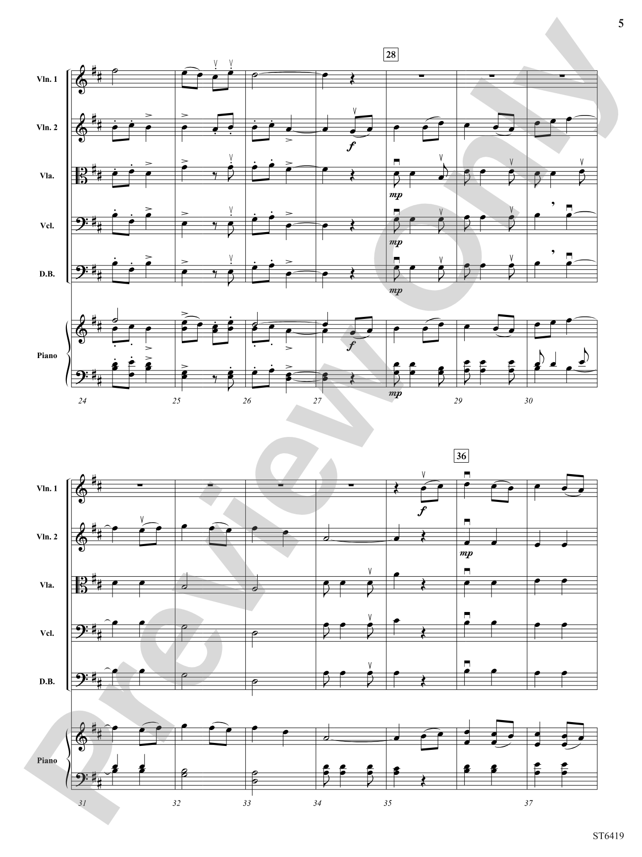 String Players' Union: String Orchestra Conductor Score & Parts