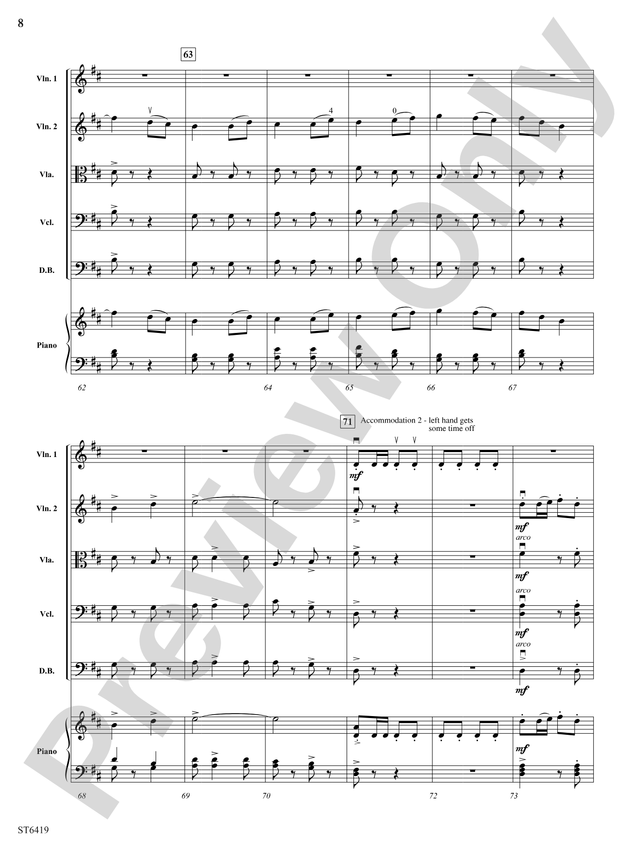 String Players' Union: String Orchestra Conductor Score & Parts