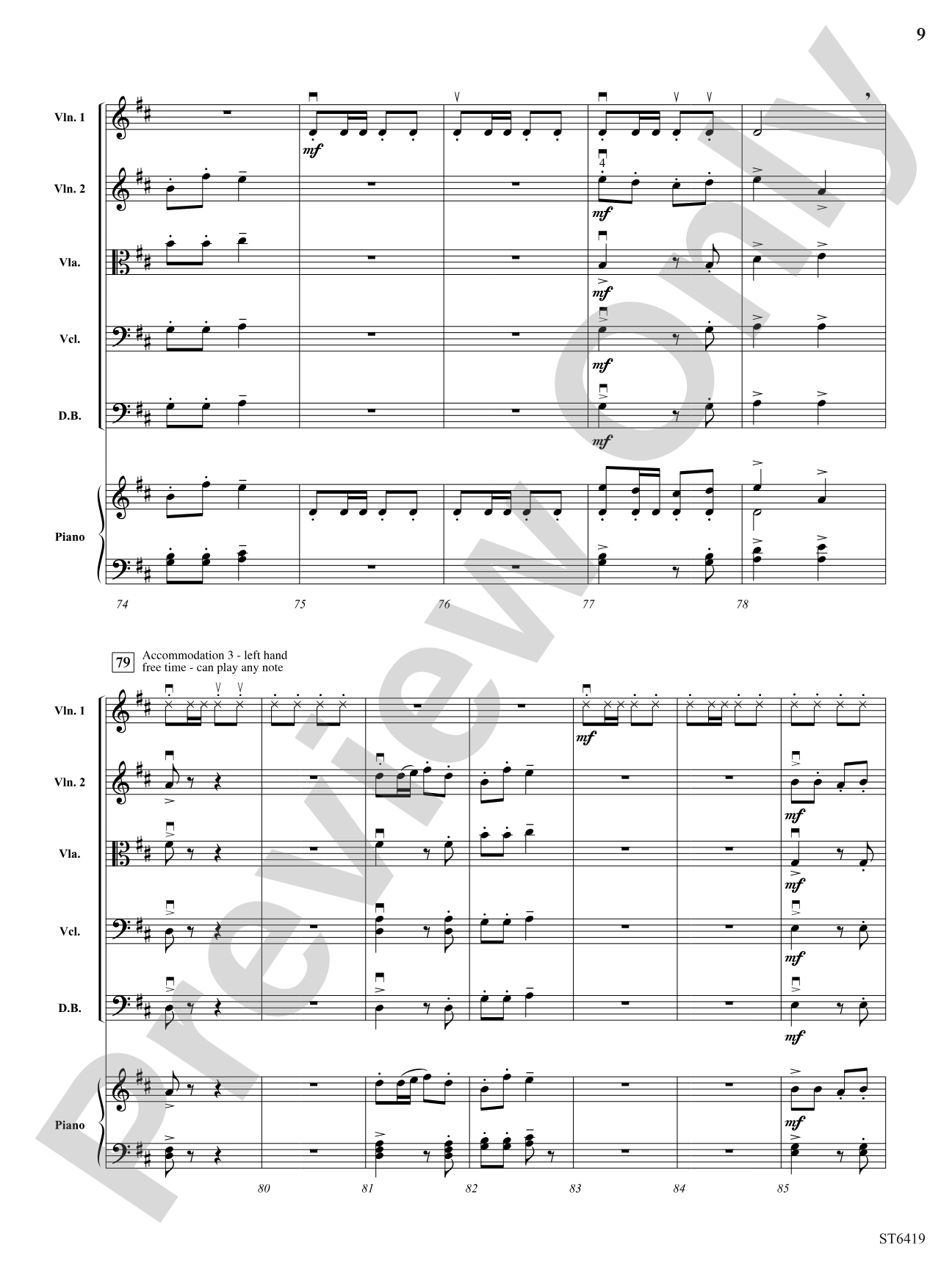 String Players' Union: String Orchestra Conductor Score & Parts